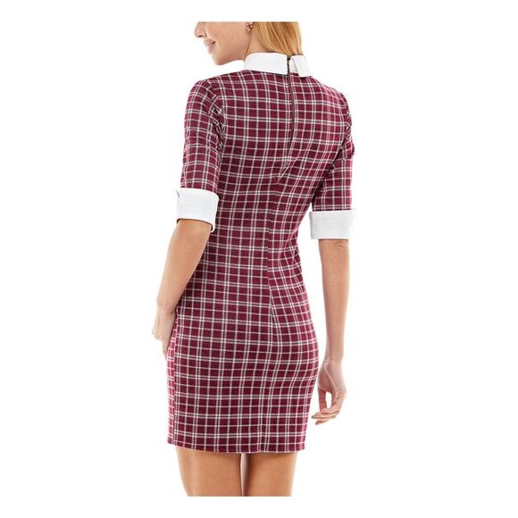 KINGSTON GREY Womens Unlined Elbow Sleeve Short Party Body Con Dress - Picture 2 of 4